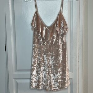 Urban Outfitters cream silky short jumpsuit women’s size small